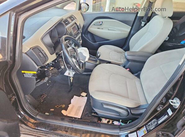 KNADN4A39H6012544 2017 KIA RIO Black წინა სალონის ხედი