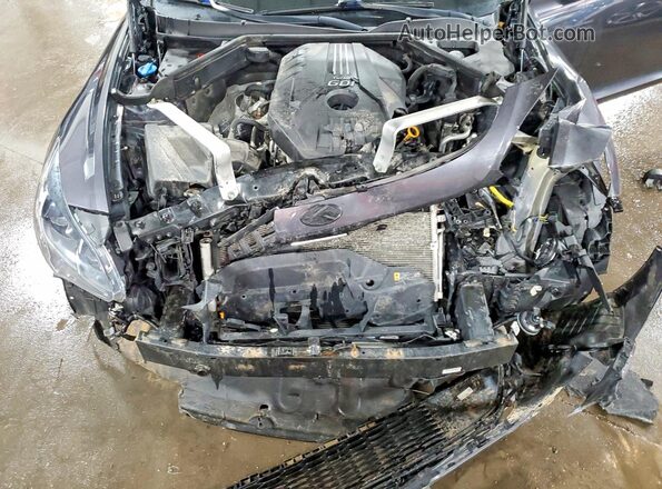 KNAE15LA2K6061481 2019 KIA STINGER Black Widok wnętrza z tyłu