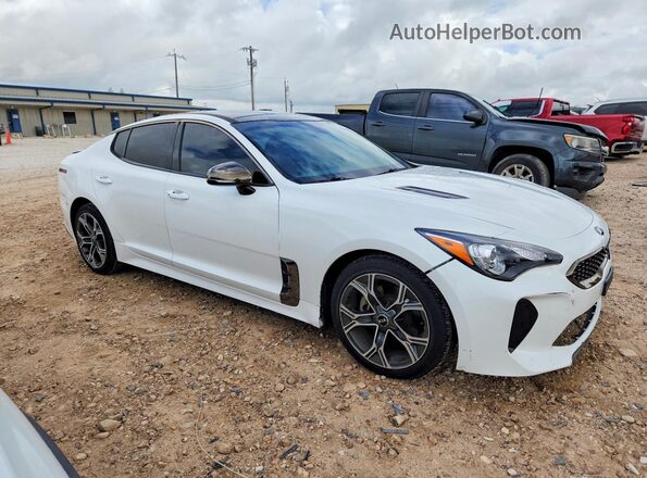 KNAE15LA2L6082283 2020 KIA STINGER Белый Передняя правая четверть