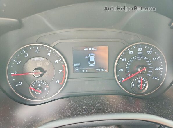 KNAE15LA2M6089333 2021 KIA STINGER White ხელსაწყოთა პანელის ხედი