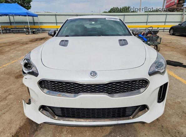 KNAE15LA2M6089333 2021 KIA STINGER White წინა ხედი