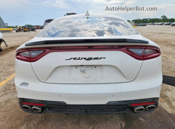 KNAE15LA2M6089333 2021 KIA STINGER White უკანა ხედი