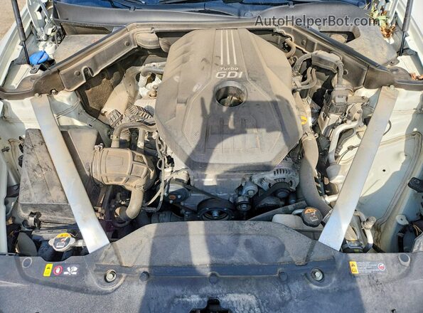 KNAE15LA2M6089333 2021 KIA STINGER White უკანა სალონის ხედი