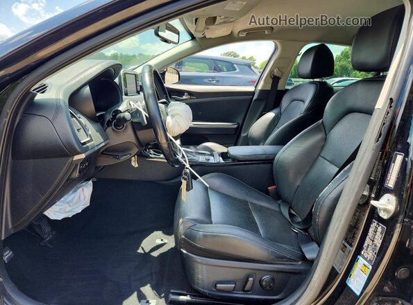 KNAE15LA8K6046581 2019 KIA STINGER Black Front interior view