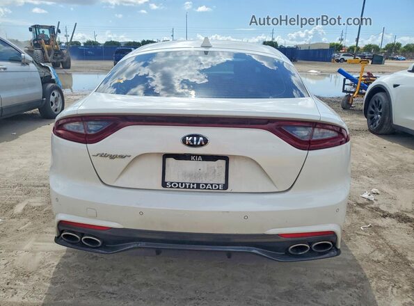 KNAE15LAXK6048655 2019 KIA STINGER White უკანა ხედი