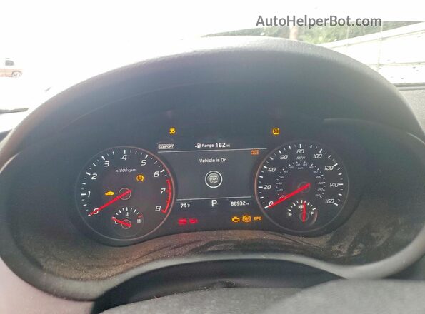 KNAE25LA2J6017489 2018 KIA STINGER Silver Вид щитка приладів