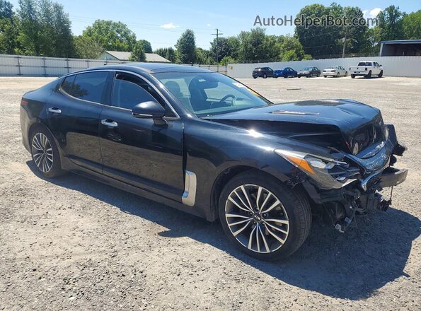 KNAE25LA7J6035356 2018 KIA STINGER Black Przód prawy