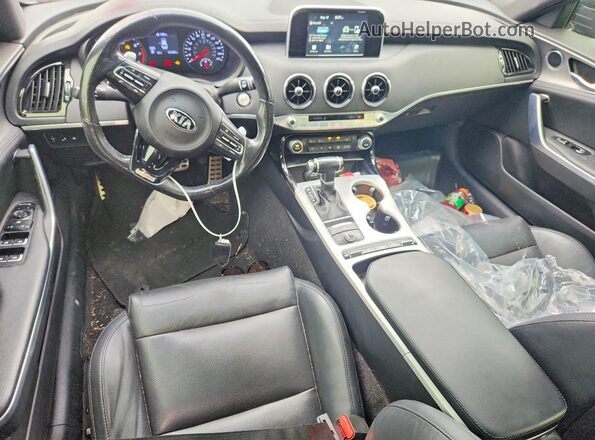 KNAE35LC0K6045016 2019 KIA STINGER Black წინა პანელის ხედი