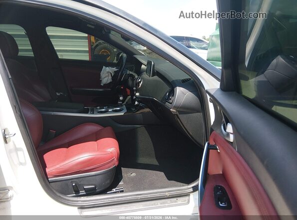 KNAE35LC0K6063323 2019 KIA STINGER White Вид салону спереду