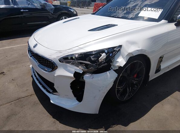 KNAE35LC0K6063323 2019 KIA STINGER White Вид спереду