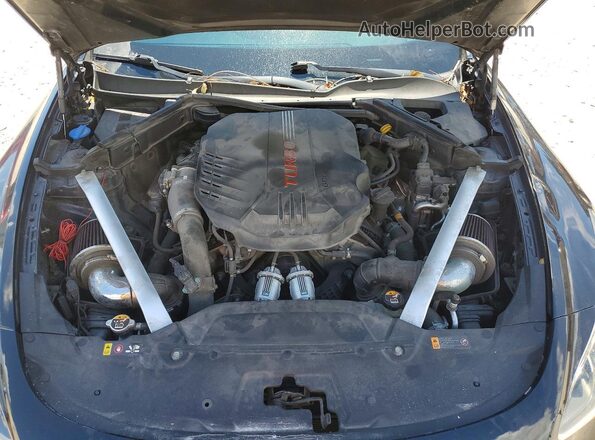 KNAE35LC0K6068344 2019 KIA STINGER Black Widok wnętrza z tyłu