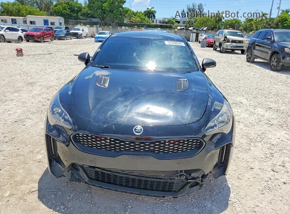 KNAE35LC0K6068344 2019 KIA STINGER Black Widok z przodu