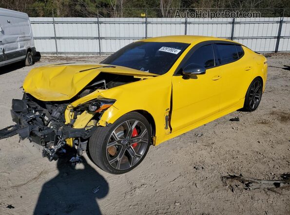 KNAE35LC3J6020903 2018 KIA STINGER Yellow Rear left