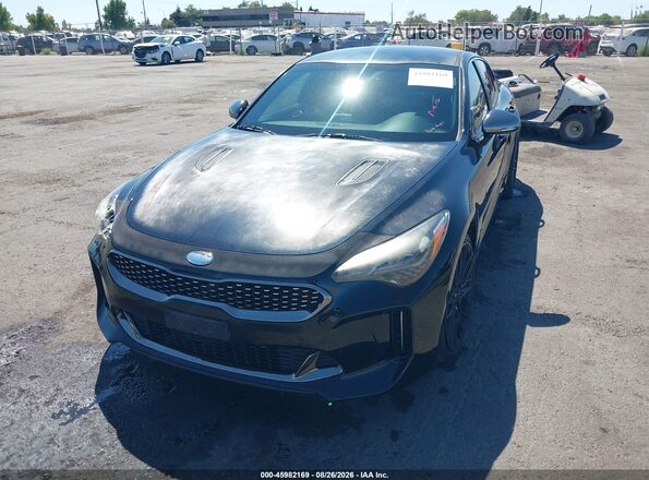 KNAE35LC3K6052347 2019 KIA STINGER Черный Передняя левая четверть