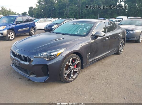 KNAE35LC5K6046906 2019 KIA STINGER Серый Передняя левая четверть