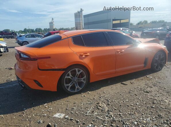 KNAE35LC5K6068615 2019 KIA STINGER Orange Задня права чверть