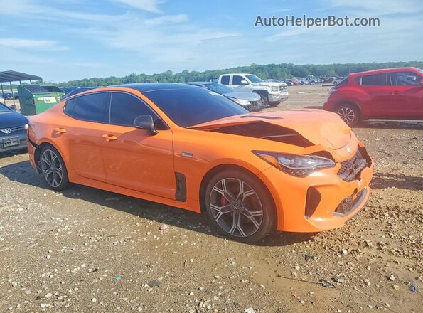 KNAE35LC5K6068615 2019 KIA STINGER Orange Передня права чверть