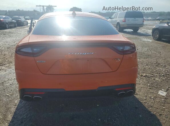 KNAE35LC5K6068615 2019 KIA STINGER Orange Вид ззаду