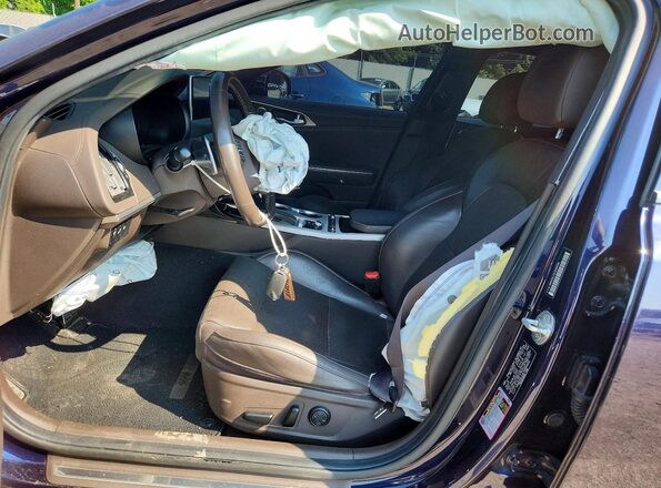 KNAE35LC5L6085058 2020 KIA STINGER Синий Вид салона спереди