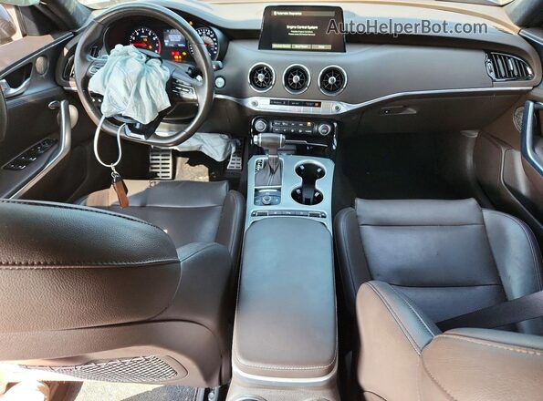 KNAE35LC5L6085058 2020 KIA STINGER Синий Вид панели приборов