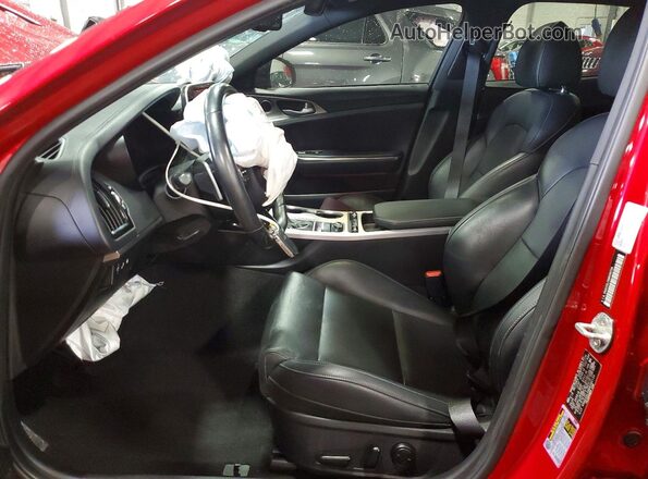 KNAE35LC6M6092134 2021 KIA STINGER Red Widok wnętrza z przodu