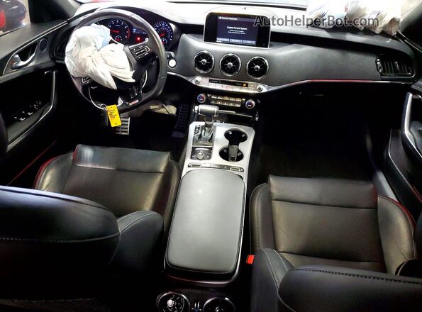KNAE35LC6M6092134 2021 KIA STINGER Red Widok deski rozdzielczej