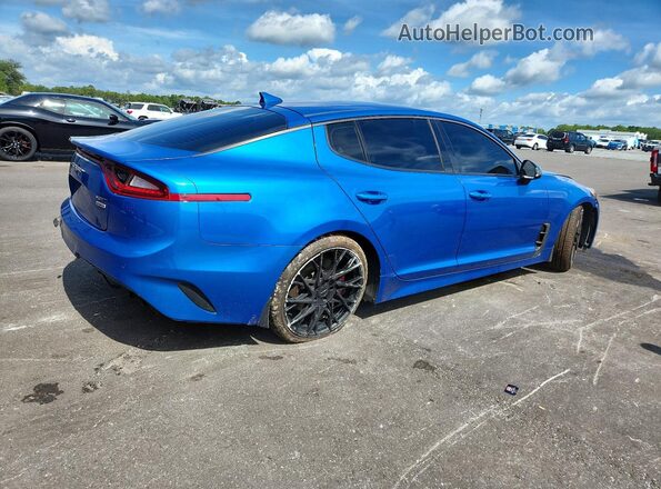 KNAE35LC7J6027644 2018 KIA STINGER Blue Հետևի աջ
