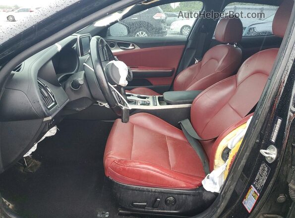 KNAE35LC7K6057938 2019 KIA STINGER Black Front interior view