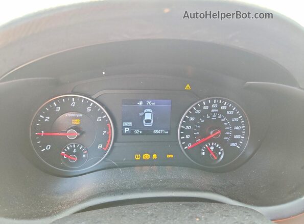 KNAE35LC9L6085435 2020 KIA STINGER White Вид щитка приладів