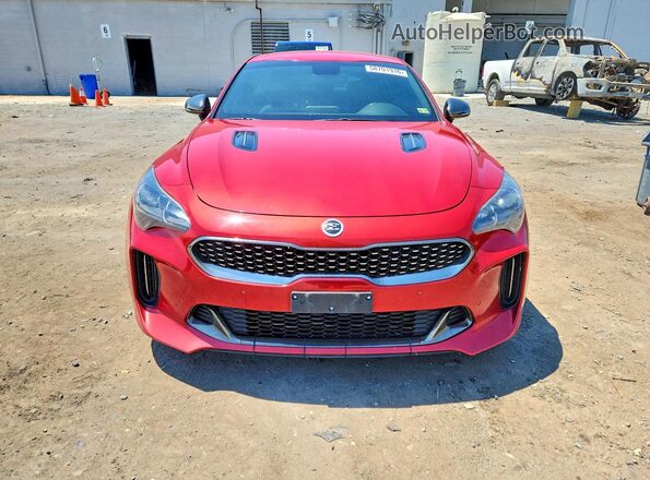 KNAE35LCXK6067931 2019 KIA STINGER Red Widok z przodu