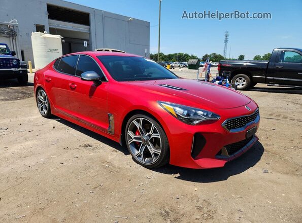 KNAE35LCXK6067931 2019 KIA STINGER Red Przód prawy