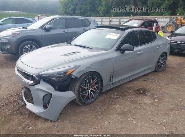 KNAE35LD1P6131340 2023 KIA STINGER Gray Передня ліва чверть