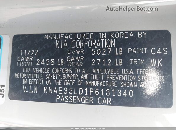 KNAE35LD1P6131340 2023 KIA STINGER Gray Вид підкапотного простору