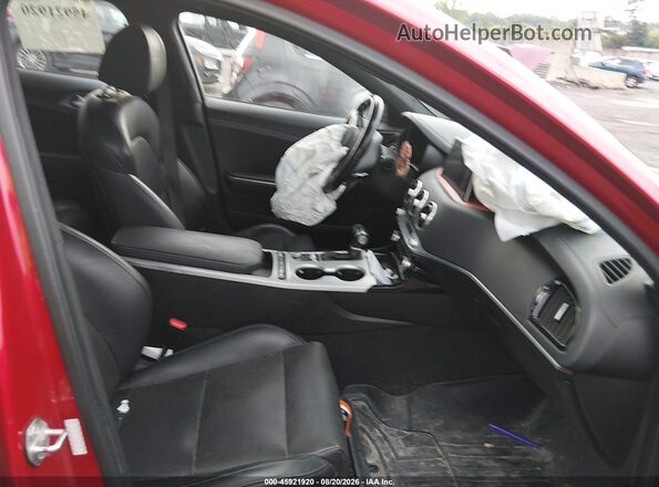 KNAE45LC0J6030589 2018 KIA STINGER Red Вид салону спереду