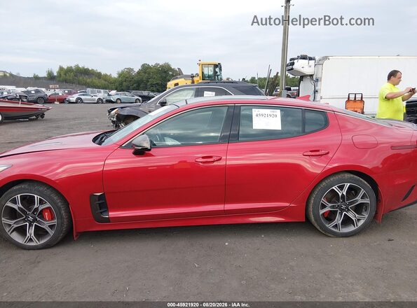 KNAE45LC0J6030589 2018 KIA STINGER Red Панорамний вид салону 360°