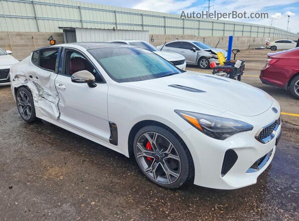 KNAE45LC0L6072599 2020 KIA STINGER White Przód prawy