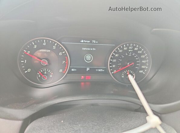 KNAE45LC0L6072599 2020 KIA STINGER White Widok zestawu wskaźników