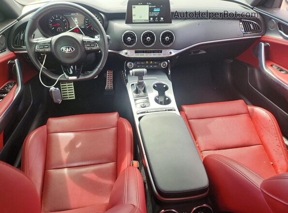 KNAE45LC0L6072599 2020 KIA STINGER White Widok deski rozdzielczej
