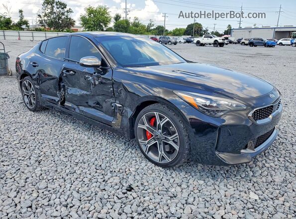 KNAE45LC1L6081411 2020 KIA STINGER Black Delantero derecho