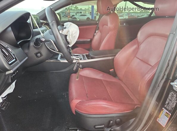 KNAE45LC2K6051042 2019 KIA STINGER Черный Вид салона спереди