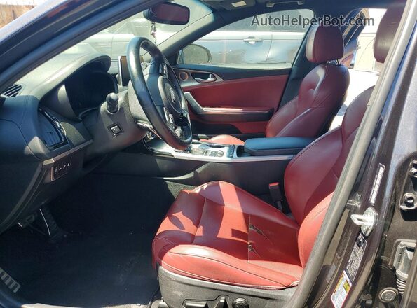 KNAE45LC2M6089745 2021 KIA STINGER Gray Вид салону спереду