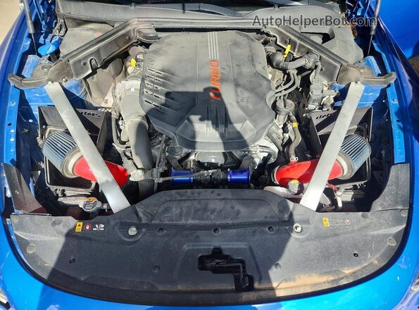 KNAE45LC4N6110063 2022 KIA STINGER Синий Вид задней части салона