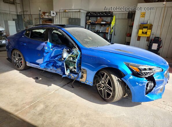 KNAE45LC4N6110063 2022 KIA STINGER Синий Передняя правая четверть