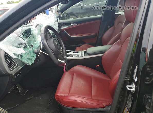 KNAE45LC6M6087903 2021 KIA STINGER Black Вид салону спереду