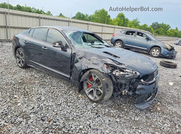 KNAE45LC6M6087903 2021 KIA STINGER Black Передня права чверть