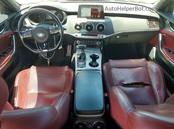KNAE45LC7K6061551 2019 KIA STINGER White Вид панелі приладів