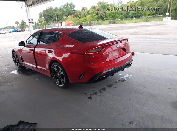KNAE45LC9J6034446 2018 KIA STINGER Red Rear left