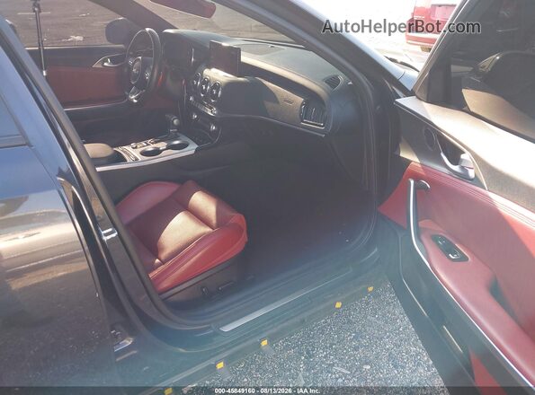 KNAE45LC9N6109779 2022 KIA STINGER Black Вид салону спереду