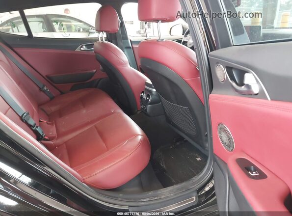 KNAE45LCXJ6011872 2018 KIA STINGER Black Widok naklejki z numerem VIN