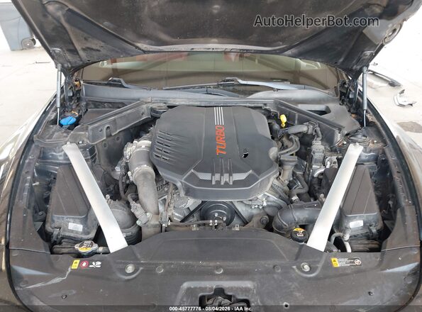 KNAE45LCXJ6011872 2018 KIA STINGER Black Widok z tyłu